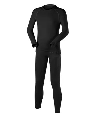 FALKE UW MAXIMUM WARM black dětský set spodního prádla  | 122-128, 134-140, 146-152, 158-164