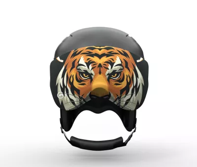 GOGGLESOC ANIMAL KINGDOM Easy Tiger obal na štít lyžařské helmy