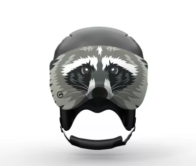 GOGGLESOC ANIMAL KINGDOM Rogue Racoon obal na štít lyžařské helmy