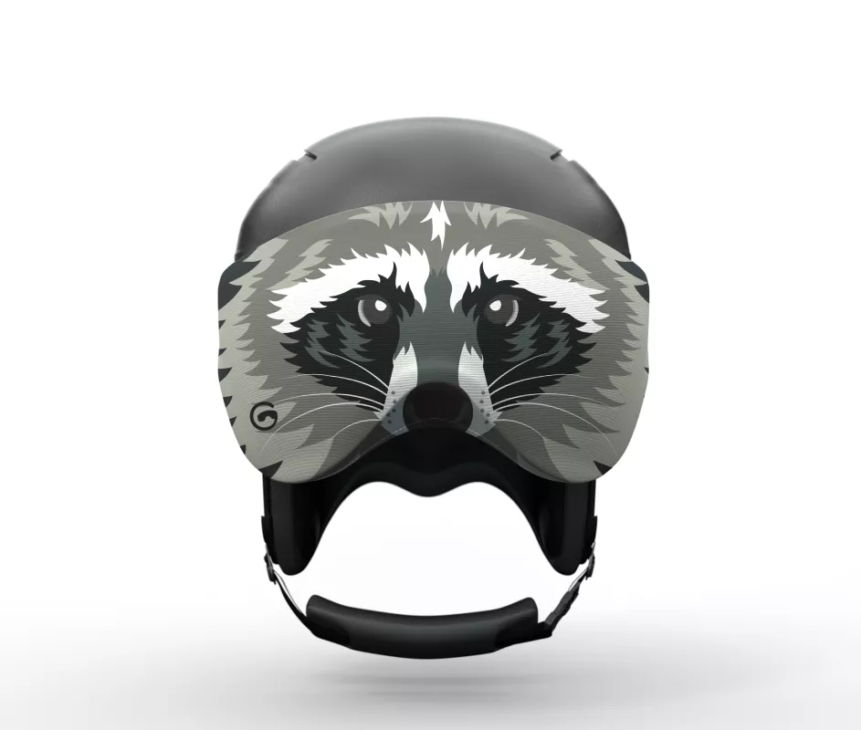 GOGGLESOC ANIMAL KINGDOM Rogue Racoon obal na štít lyžařské helmy