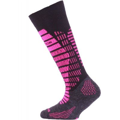 LASTING SJR růžové dětské lyžařské ponožky  | 24-28 (XXS), 29-33 (XS)