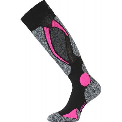 LASTING SWC dámské lyžařské ponožky růžová | 34-37 (S)