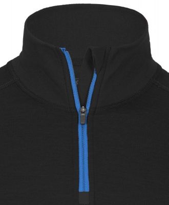 ORTOVOX 210 SUPERSOFT ZIP NECK black raven dámské tričko