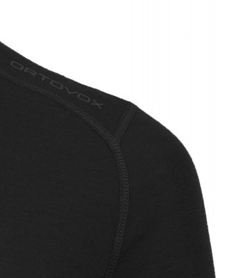 ORTOVOX 210 SUPERSOFT ZIP NECK black raven dámské tričko