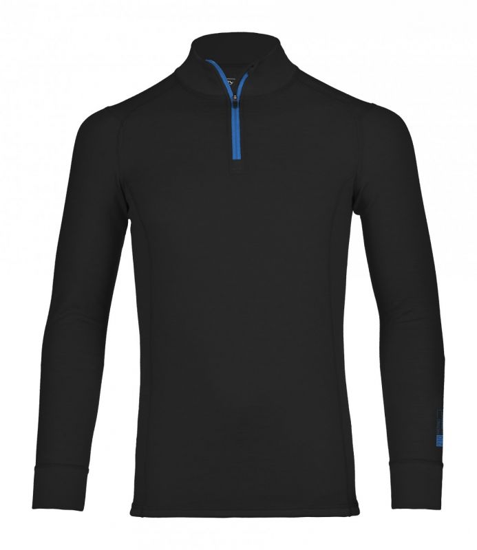 ORTOVOX 210 SUPERSOFT ZIP NECK black raven tričko